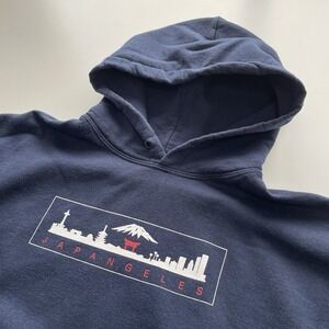 JAPANGELES Pullover Hoodie Adult Medium Little Tokyo Los Angeles Blue Streetwear